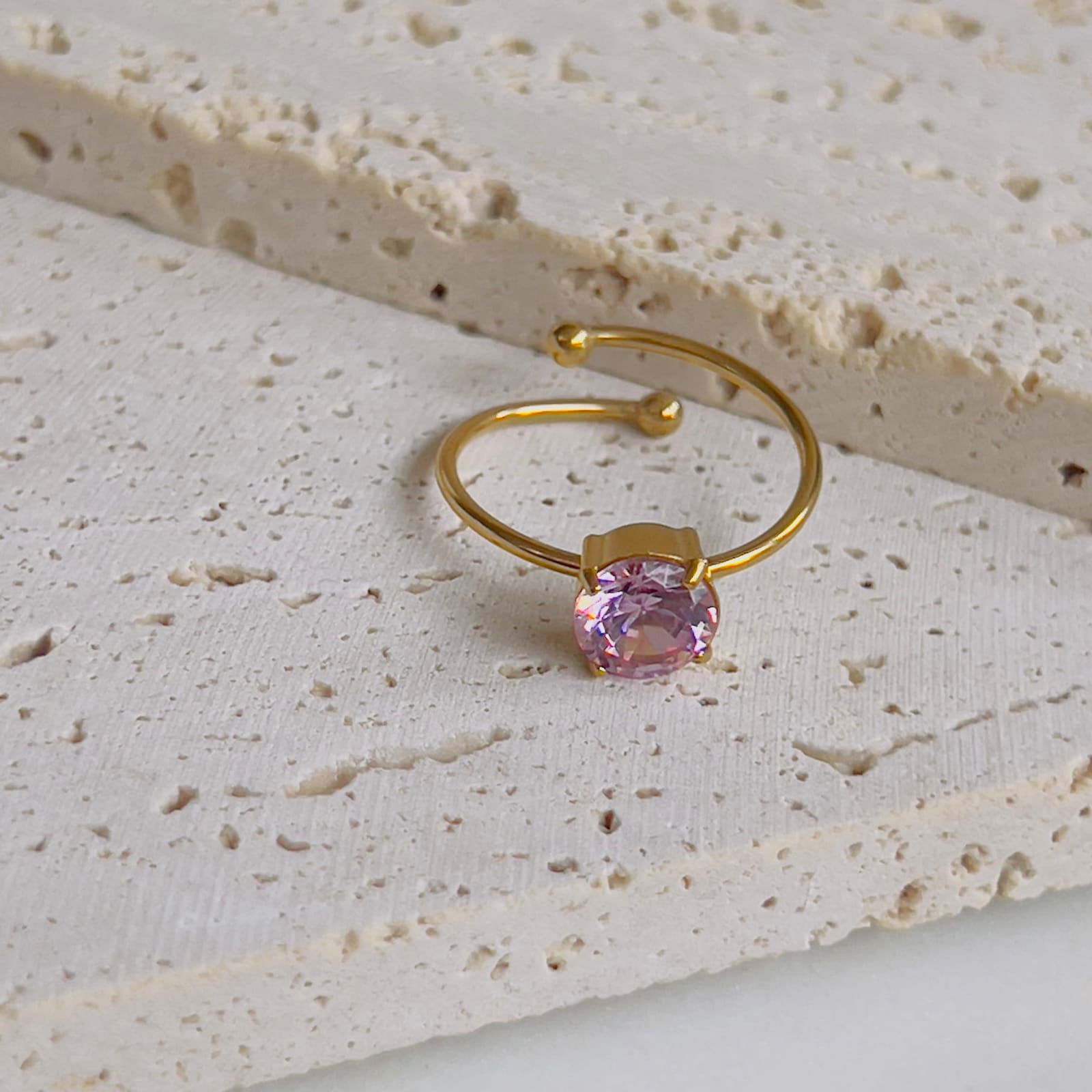 Crystal Glow Ring (Blush Pink)