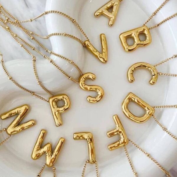 Golden Glow Initial Necklace